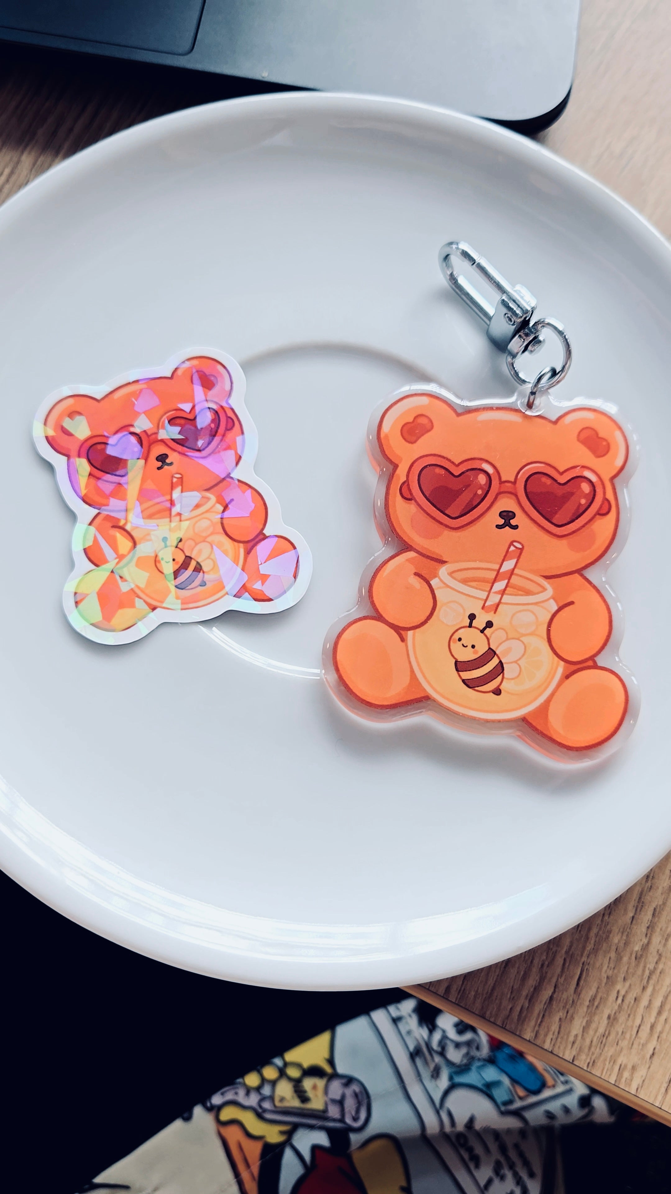 summer bear sticker