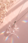 glass bear necklace