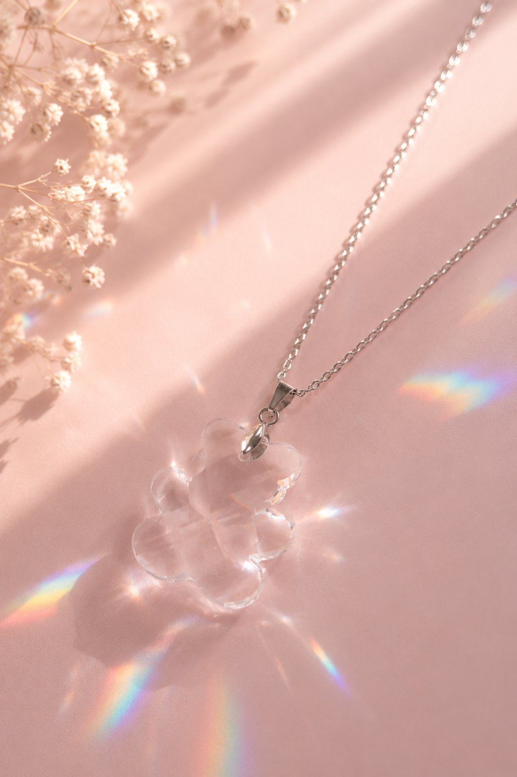 glass bear necklace