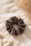 chestnut check scrunchie