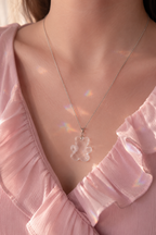 glass bear necklace