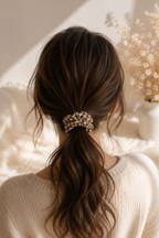 brown gingham scrunchie