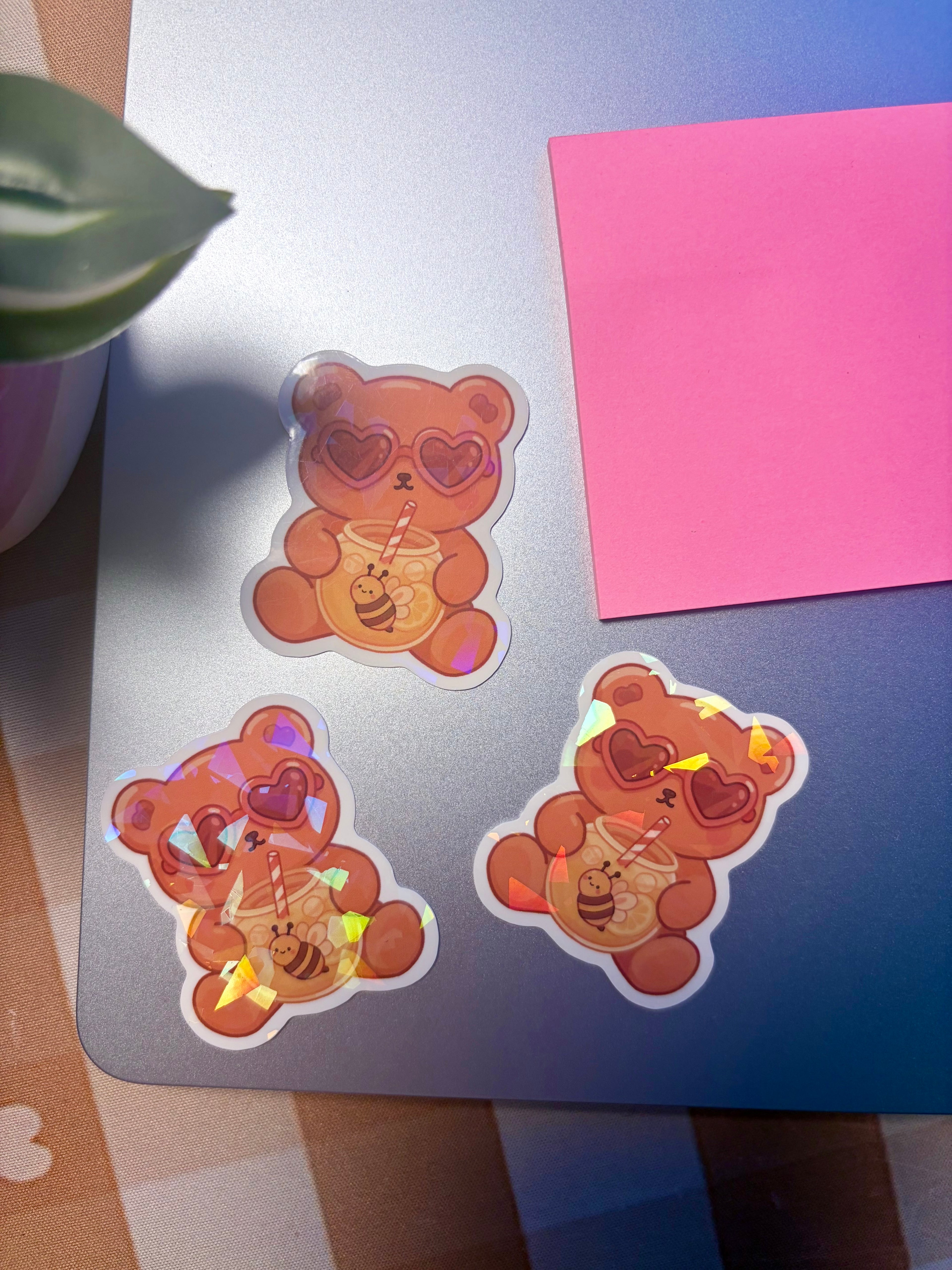 summer bear sticker