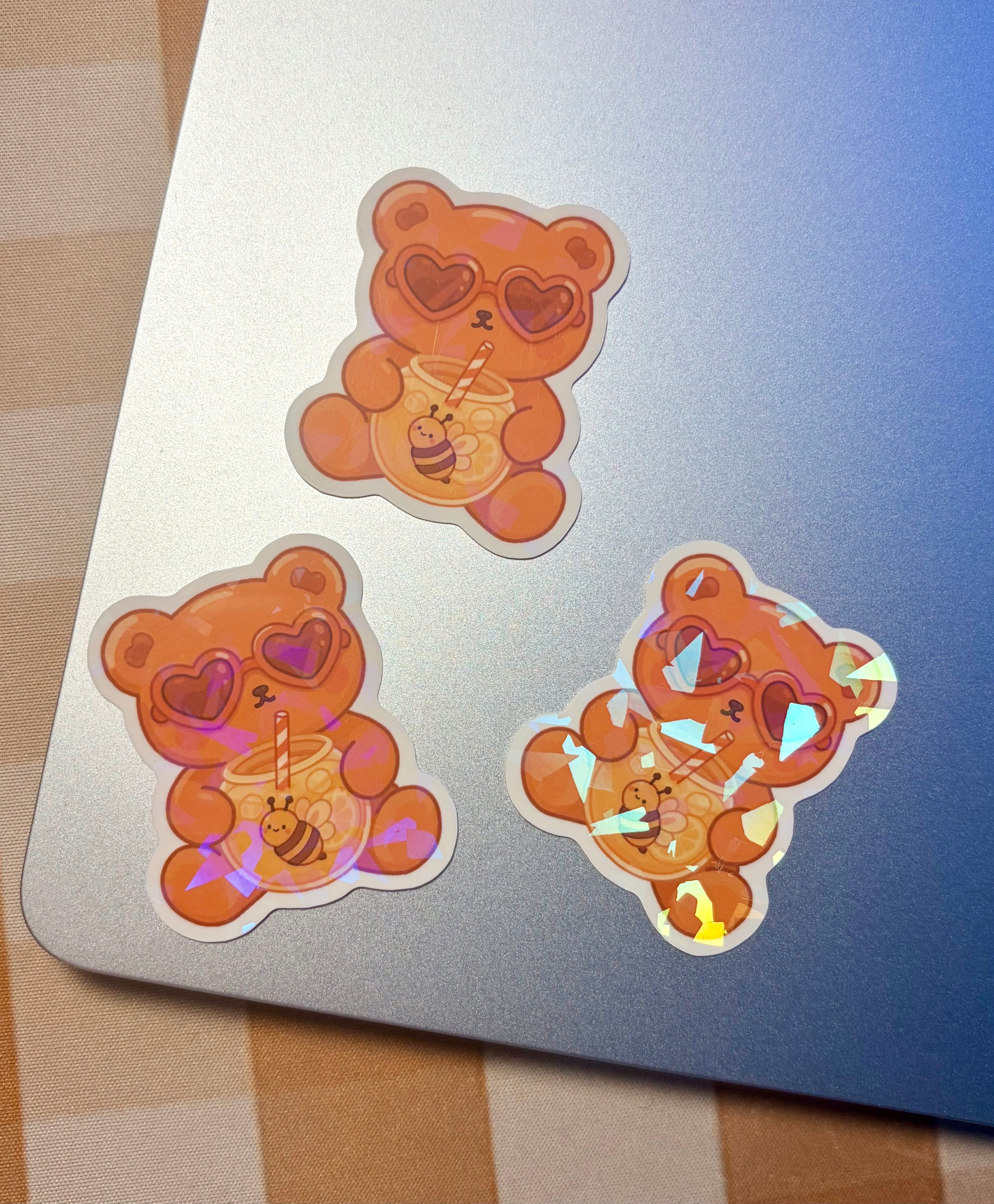 summer bear sticker