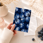 blueberries postcard