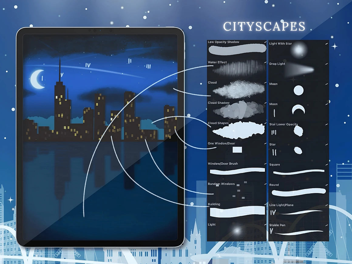CITYSCAPES PROCREATE BRUSHES