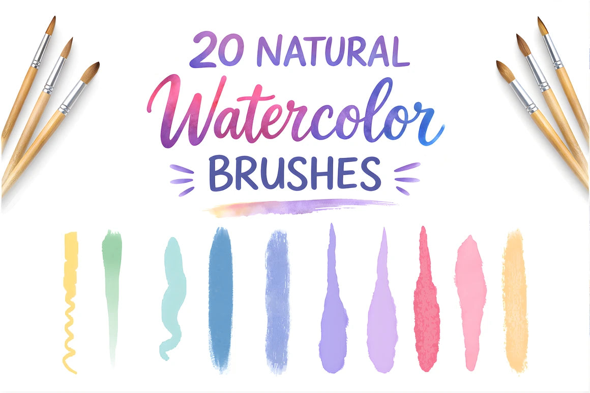 WATERCOLOR REALISTIC PROCREATE BRUSH