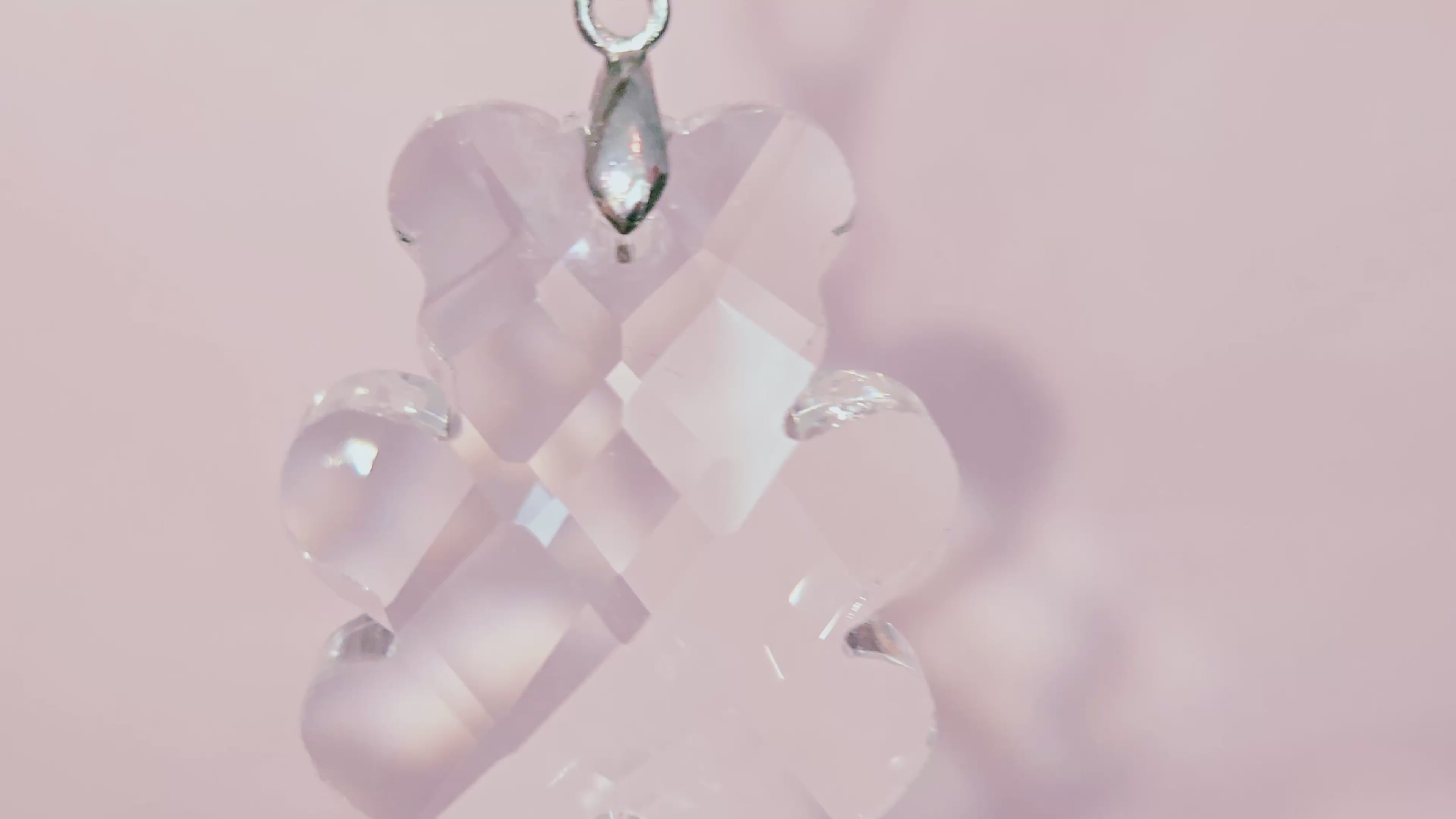 glass bear necklace